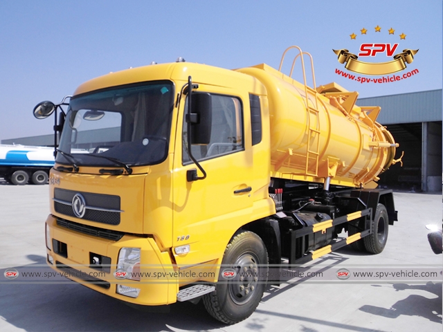 8,000 Litres Sewage Vacuum Suction Truck-left front view 8,000 Litres Sewage Vacuum Suction Truck-left front view